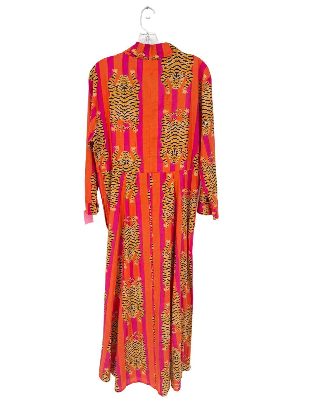 GUADALUPE Size XL Orange & Pink Print Maxi-Dress NWT