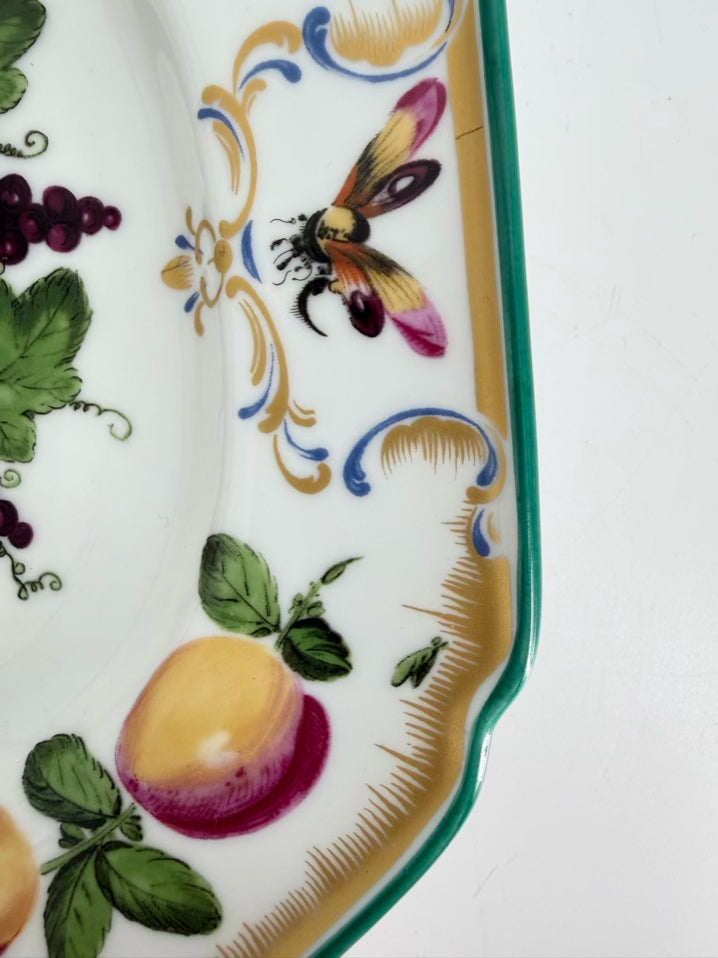 MOTTAHEDEH White & Multi Porcelain Williamsburg Duke Of Gloucester Platter