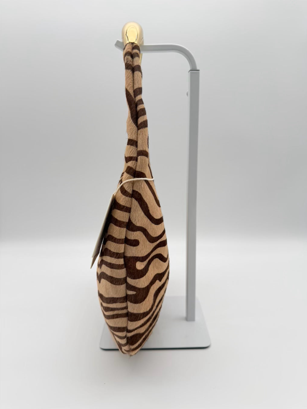 DOLCE VITA Brown & Cream Leather & Animal Print Purse NWT