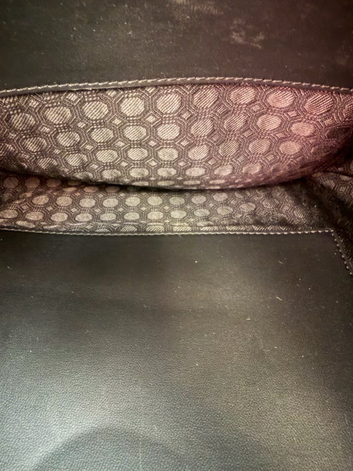 LOUISE ET CIE  Black & White Leather Animal Print Tote Bag NWT