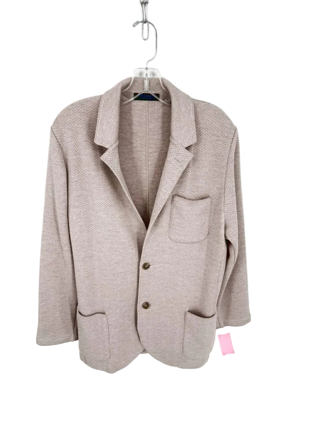 PATRICK ASSARAF Wmn's Size XL Neutral Merino Wool Blazer/Jacket