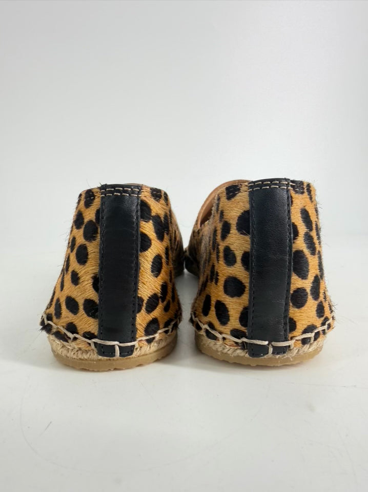 LOEFFLER RANDALL Size 8 Brown & Black Animal Print Espadrilles