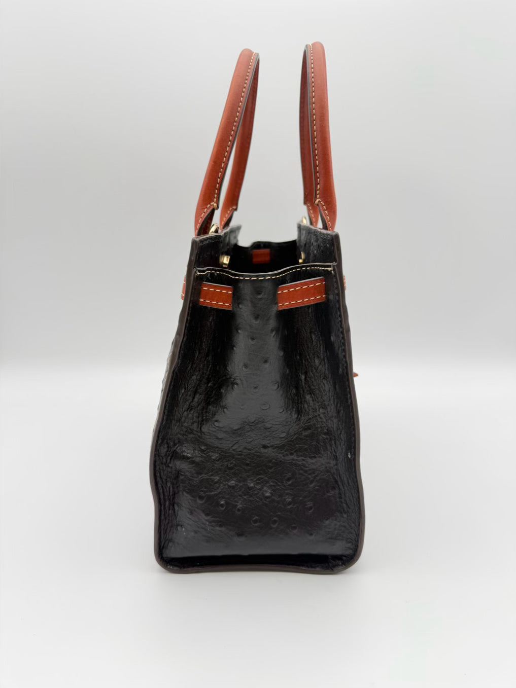 DOONEY & BOURKE Ariel Black & Brown Embossed Satchel
