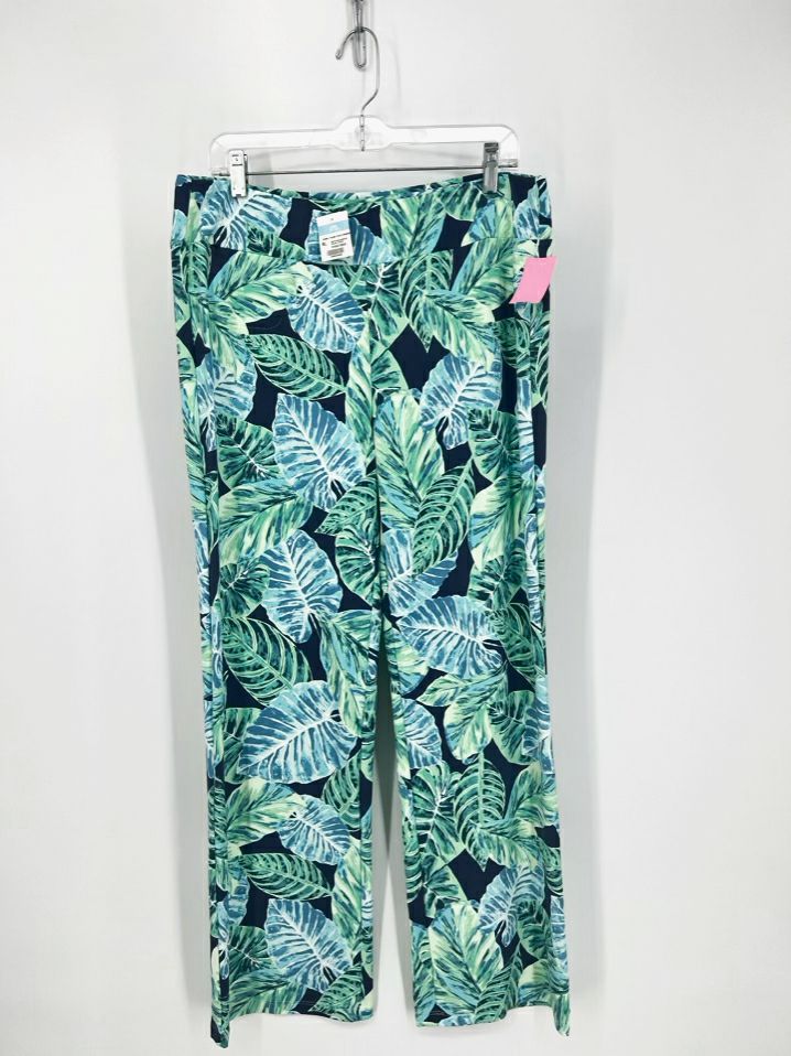 J MCLAUGHLIN Size XL Blue & Green Print Pants NWT