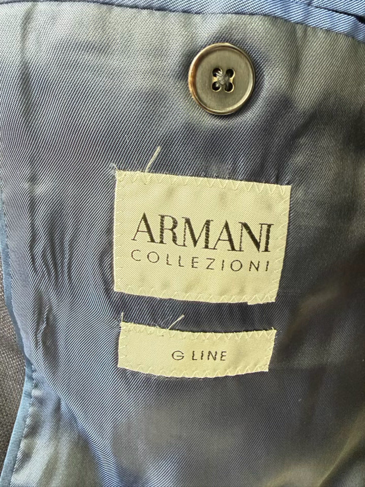 ARMANI COLLEZIONI Men's Size 54 Short Navy Sport Coat