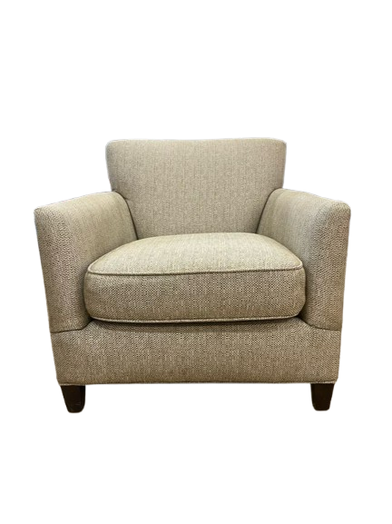 LEE INDUSTRIES CREAM & BLUE Tweed Small Chair