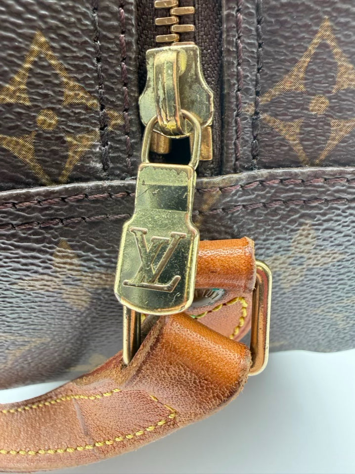 VINTAGE LOUIS VUITTON Brown Coated Canvas Monogram Blois Crossbody Bag