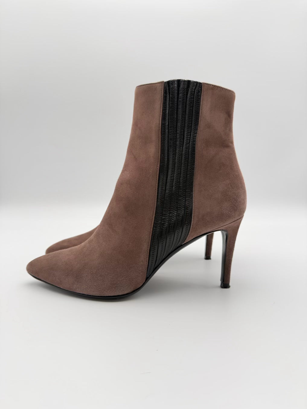 BARBARA BUI WMNS Size 38.5 Taupe Leather Booties
