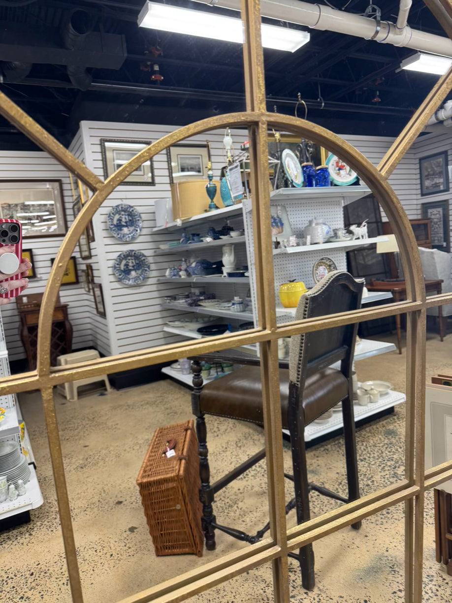 Gold Metal Arched Mirror