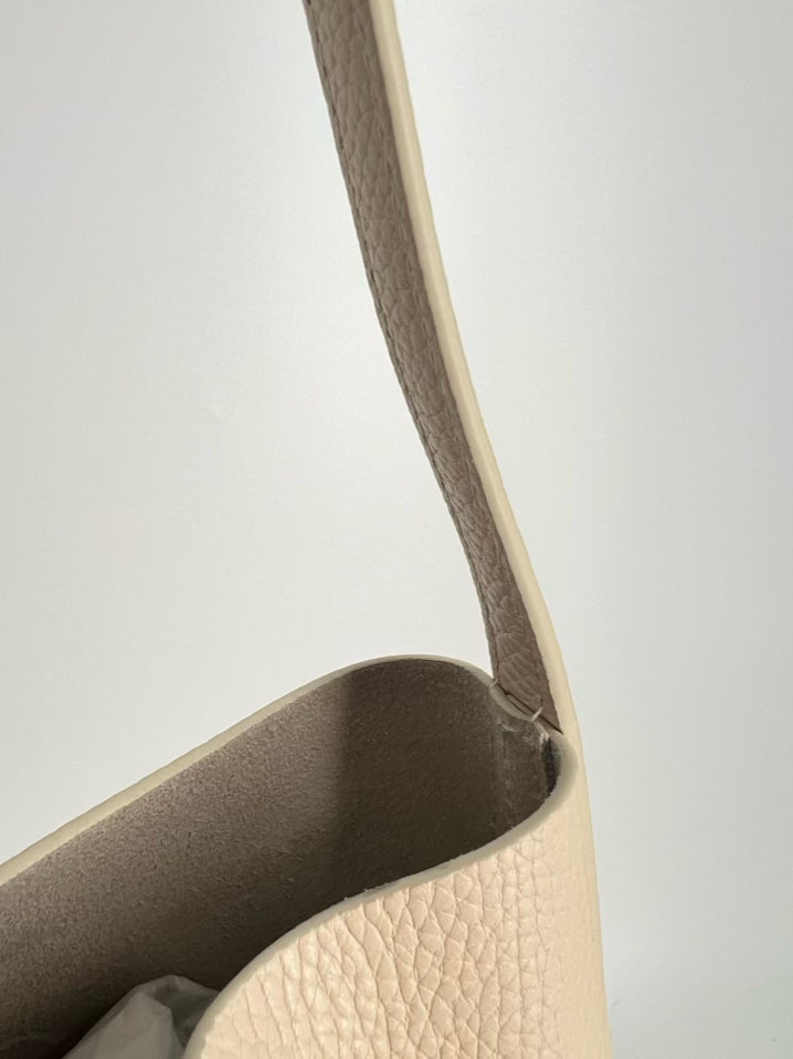 MANSUR GAVRIEL Cream Leather Tote Bag NWT