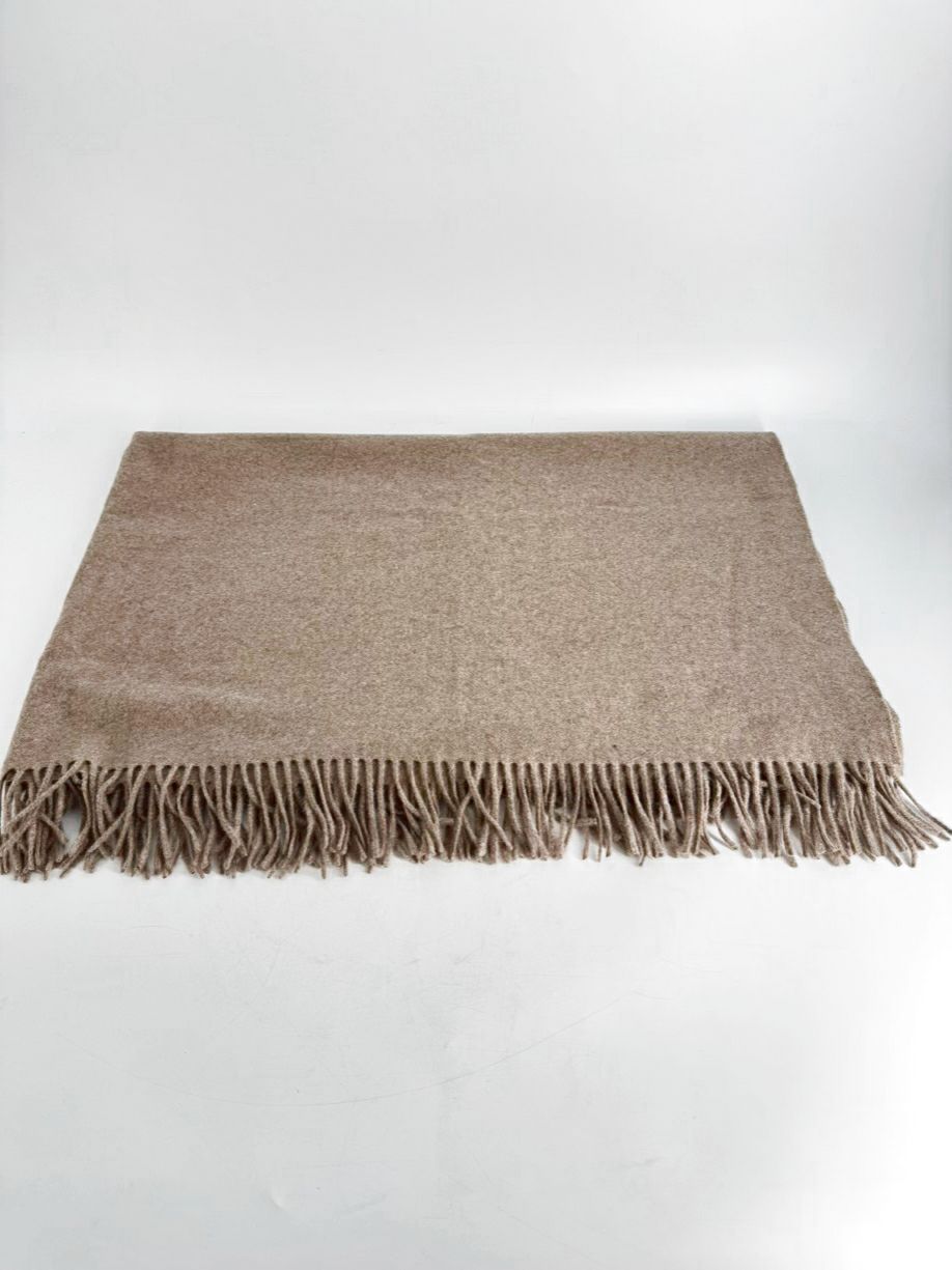 NATUZZI Light Tan Cashmere Afghan
