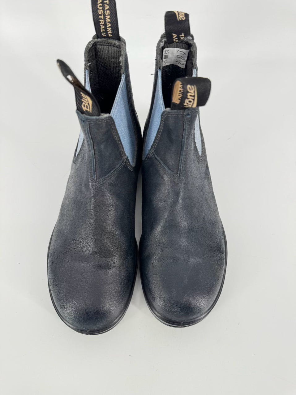 BLUNDSTONE Size 8 Navy Leather Boots