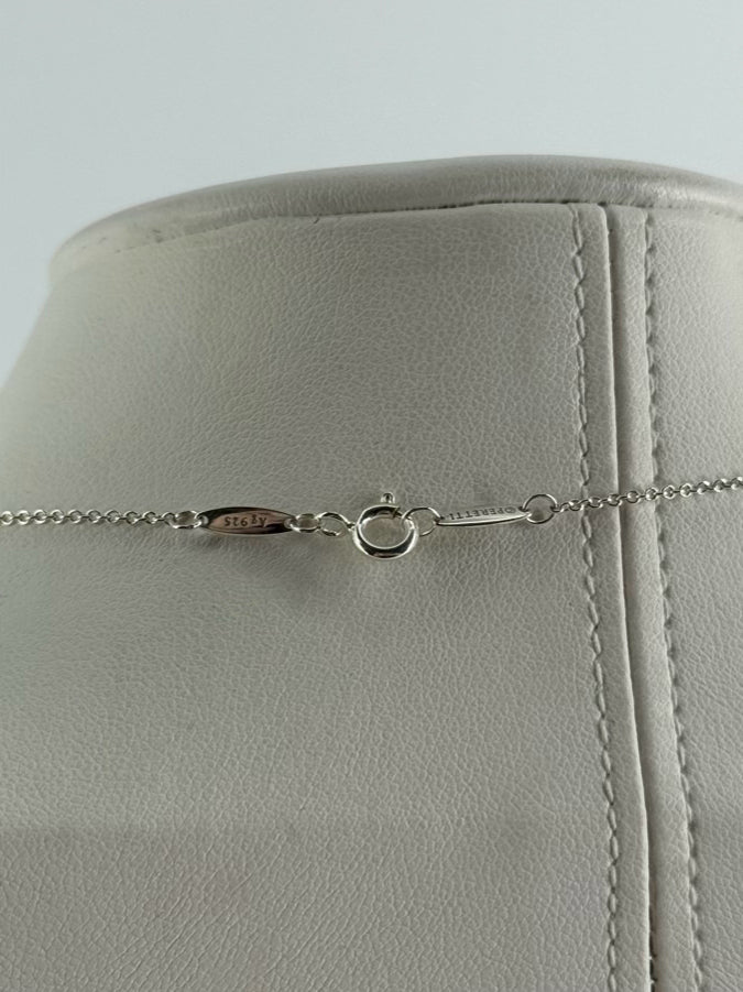 TIFFANY & CO. ELSA PERETTI STERLING SILVER Infinity Cross Pendant Necklace