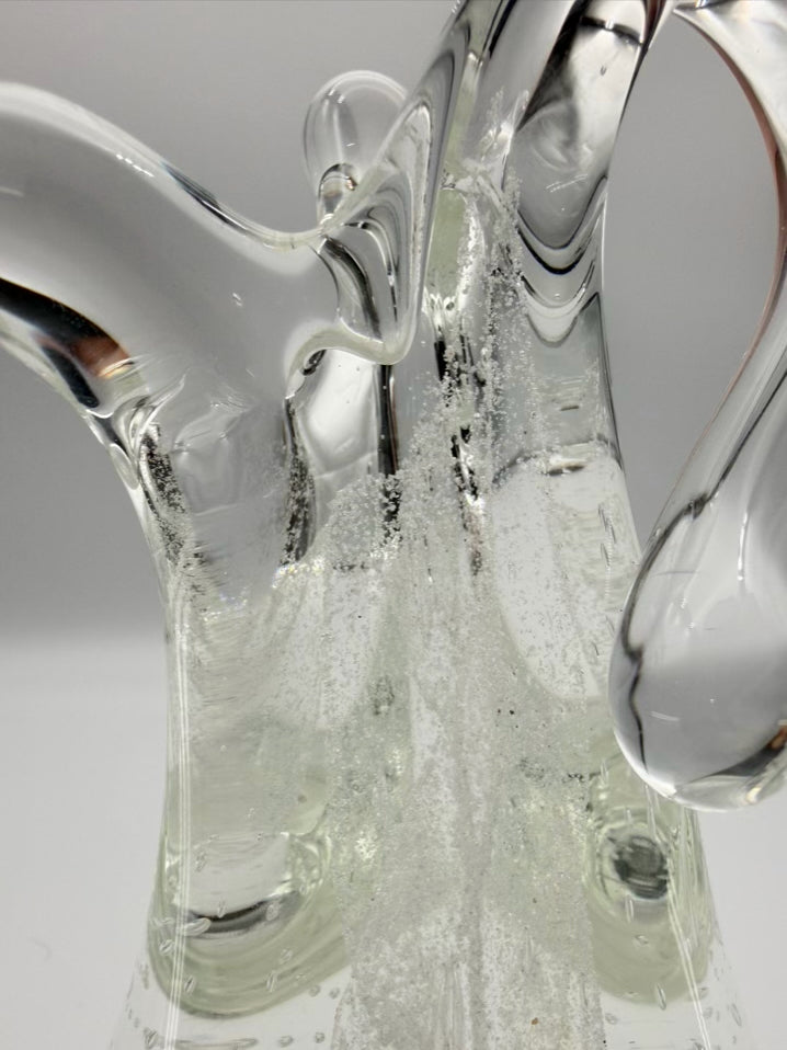 Clear & White Glass Abstract Jim Karg Object