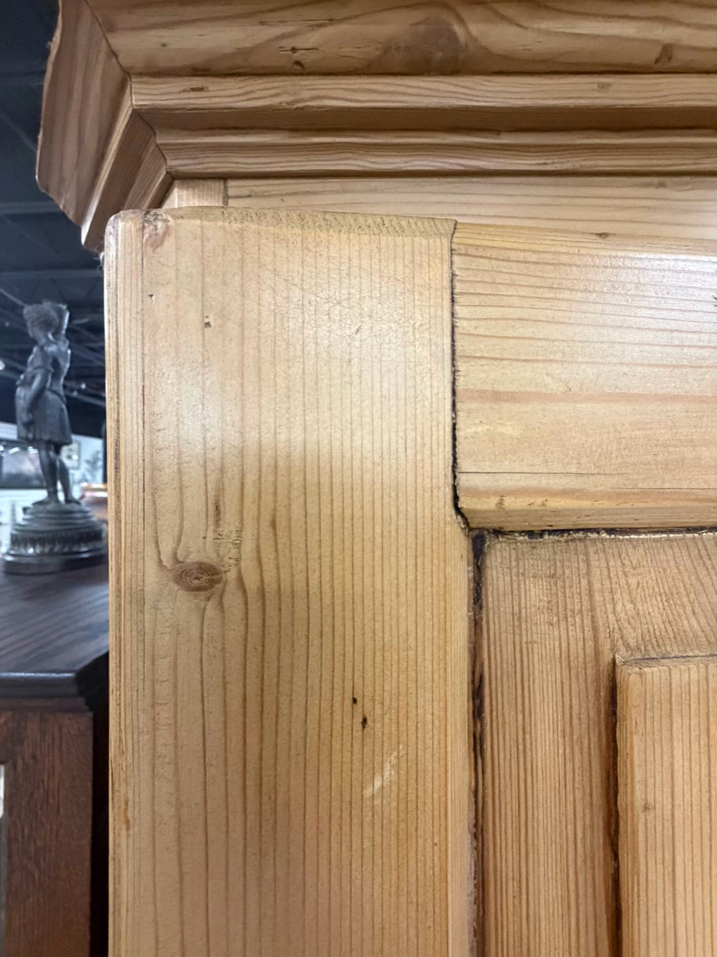 ANTIQUE Mellow Pine Corner Cupboard