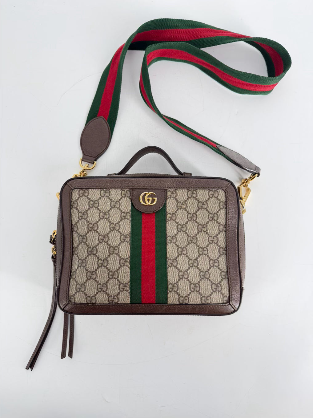 GUCCI Ophidia GG Small Top Handle Shoulder Bag