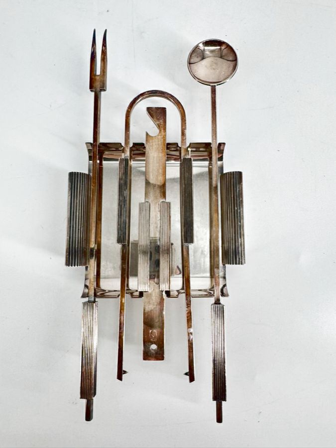 ITALIAN Gio Ponti Style Mid Century Bar Tool Set