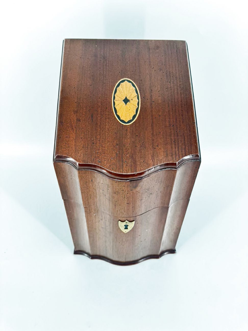 Wood Medallion Inlay Knife Box