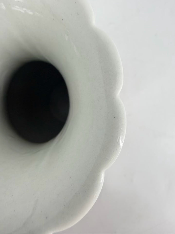 VINTAGE Rust & White Porcelain Vase