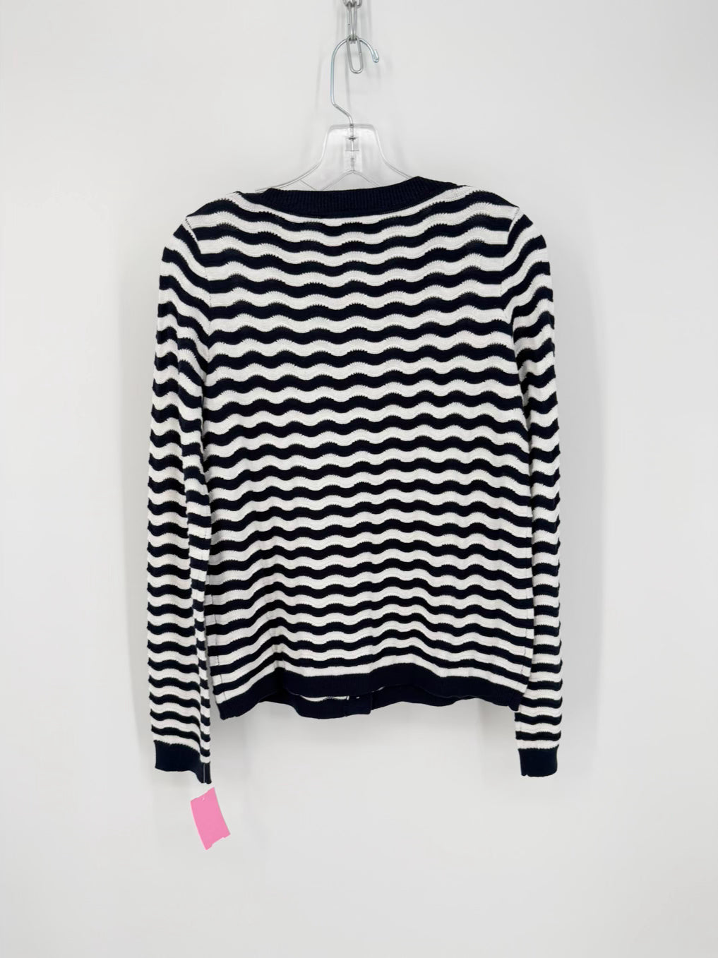 FDJ Size L Navy & Cream Cardigan NWT