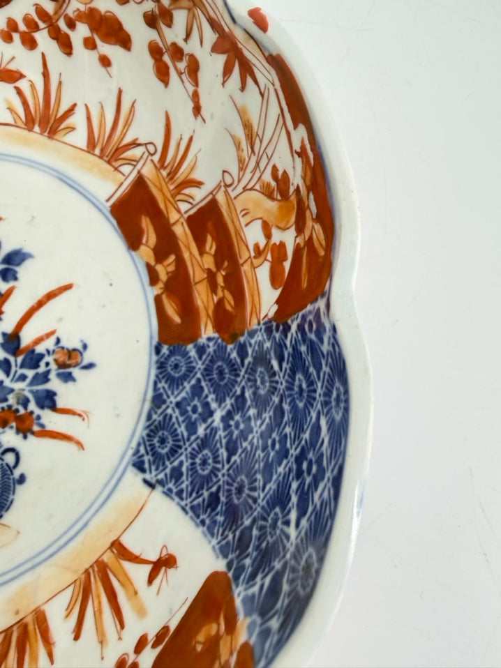 IMARI Rust, Blue & White Porcelain Bowl