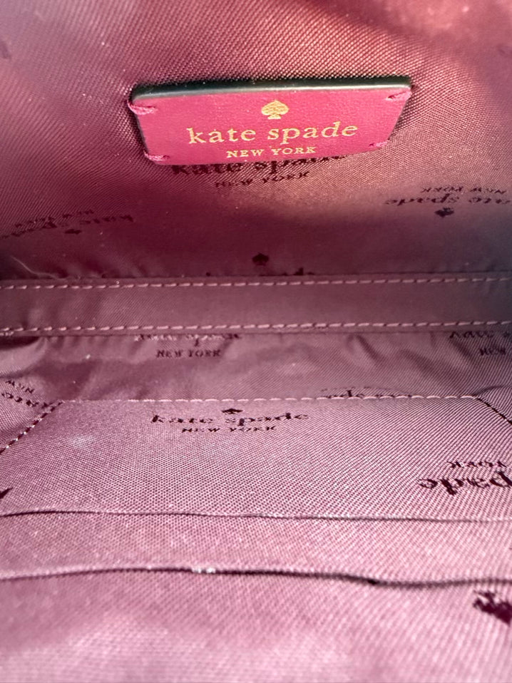 KATE SPADE Burgundy Leather Crossbody Bag