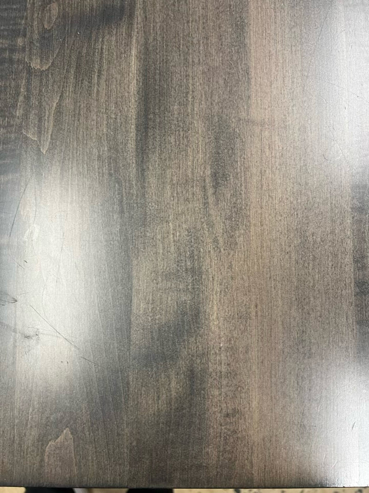 Gray Wood Dining Table & 6  Nail Head Chairs