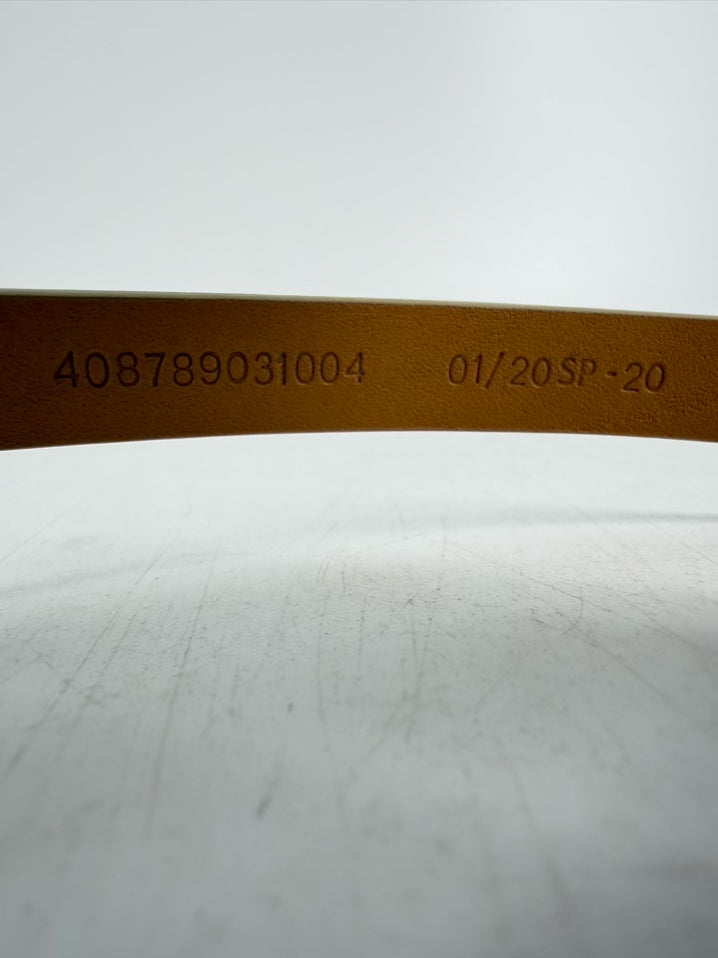 RALPH LAUREN xs Cream Leather Belt NWT