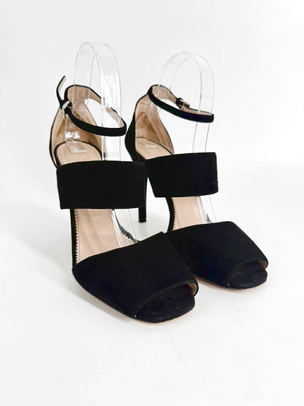 PRADA Size 39 Black Suede Heels
