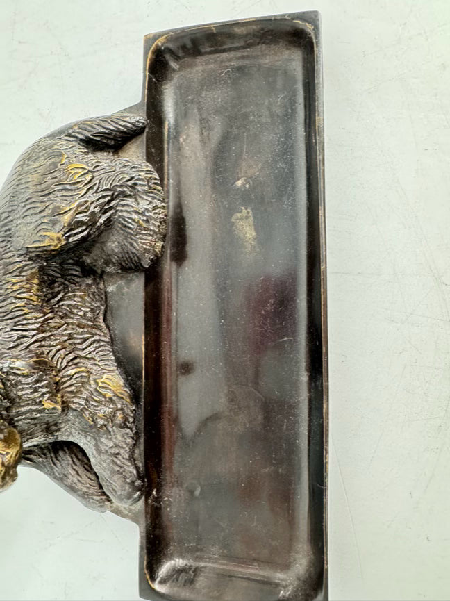 Cast Metal Spaniel Pen Holder