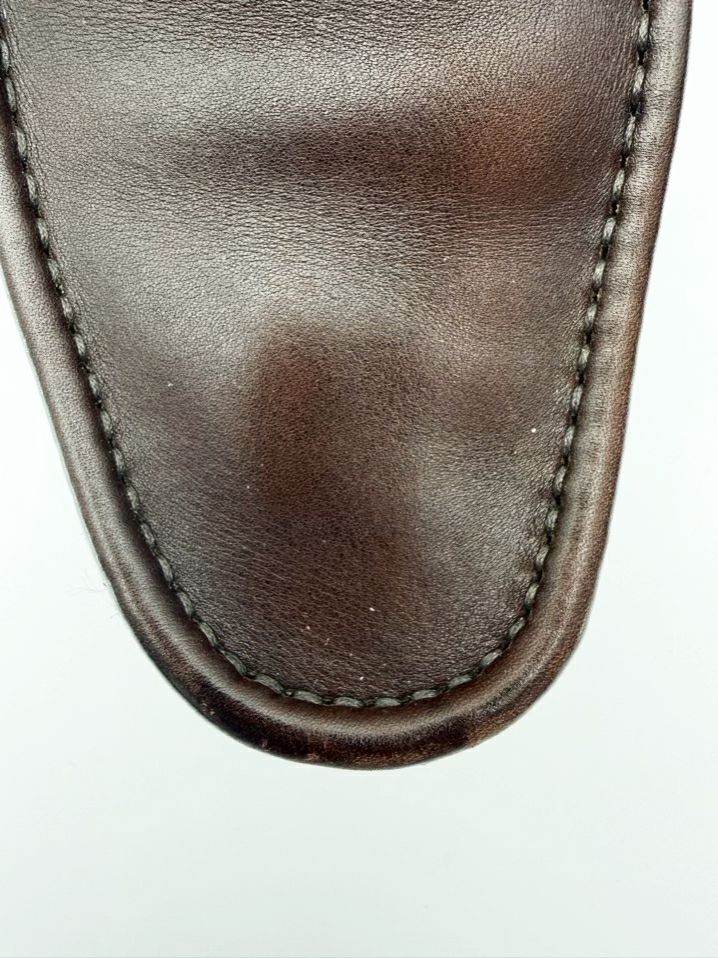 SALVATORE FERRAGAMO MENS Size 10.5 Chocolate Leather Loafers