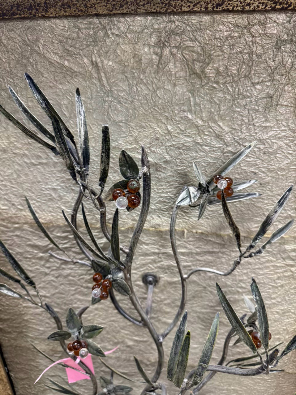 JOHN RICHARD Flower Sculpture in Frame