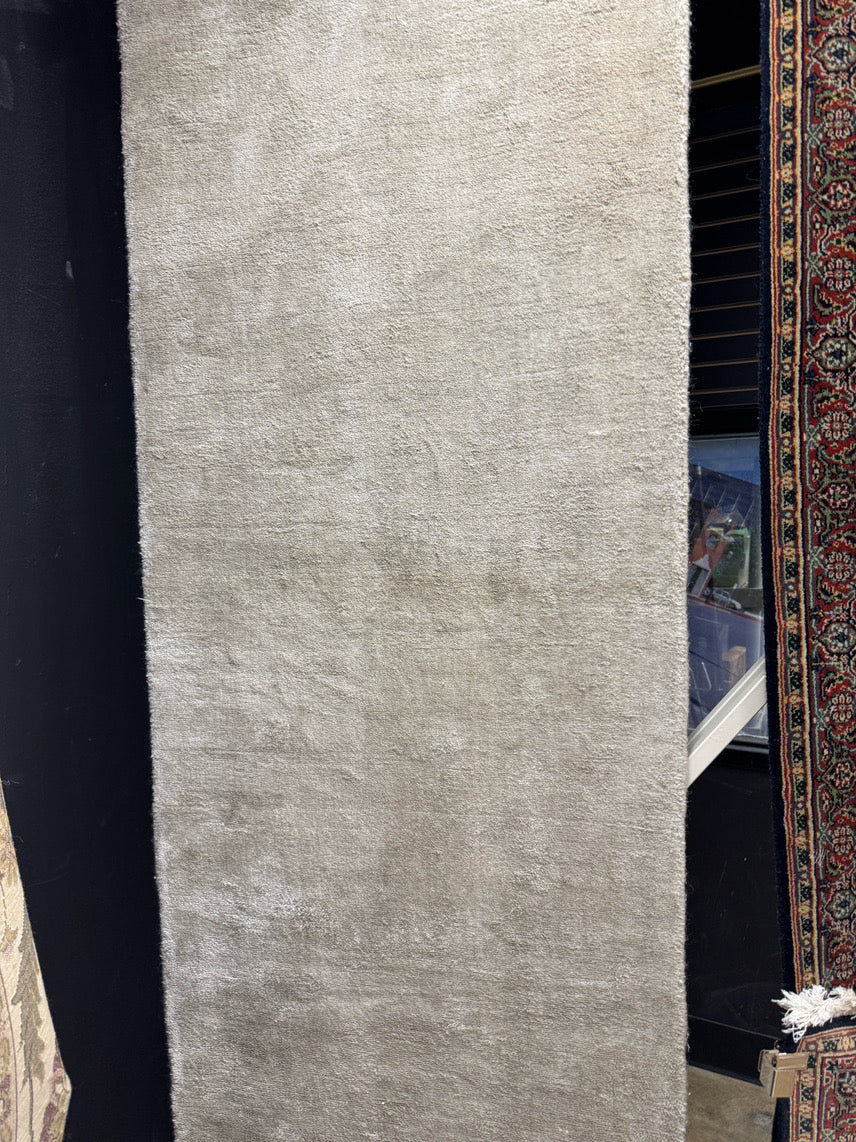 GARNET HILL Cream & Taupe Linen Runner