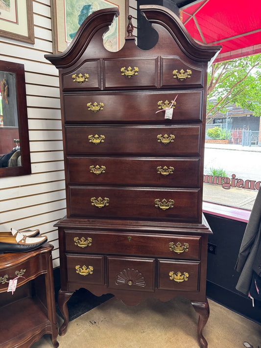 Wood Queen Ann Highboy Chest