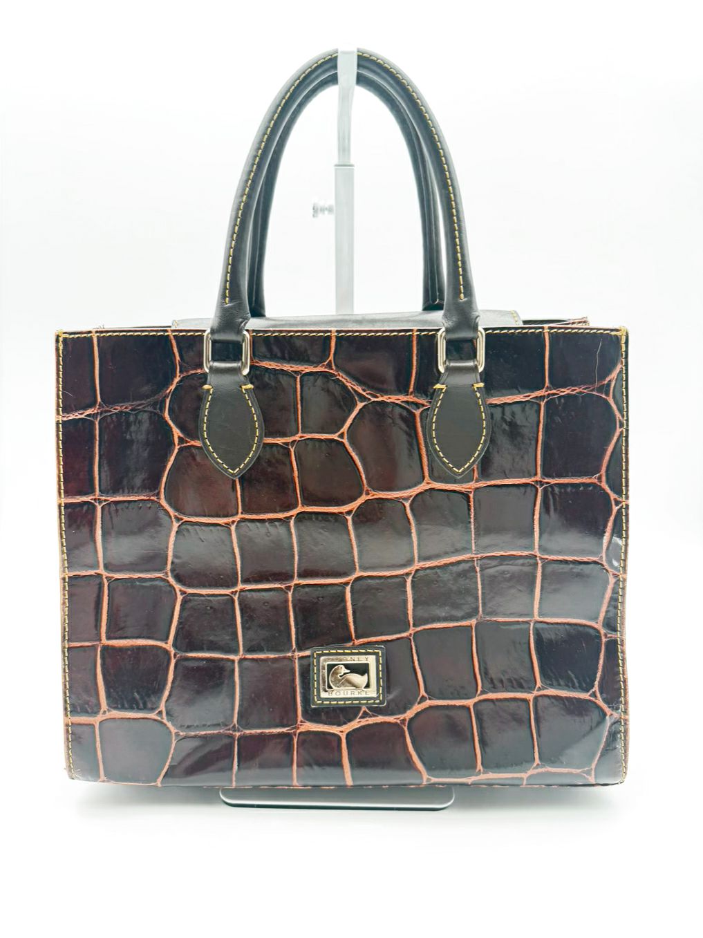 DOONEY & BOURKE Chocolate Leather Embossed Purse