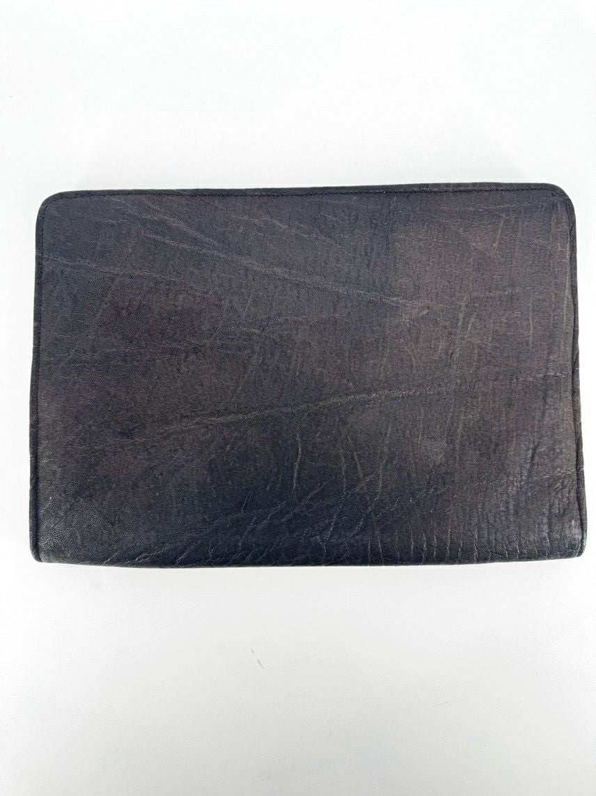 Embossed Leather Portfolio Organizer