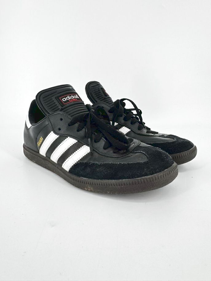 ADIDAS Size 8.5 Black & White Samba Sneakers