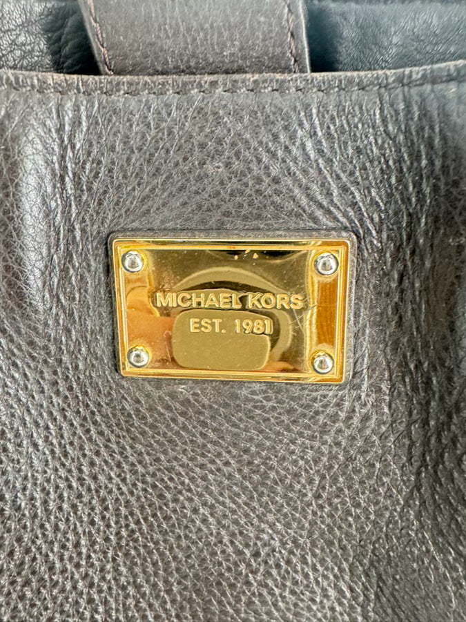 MICHAEL KORS Chocolate Leather Purse