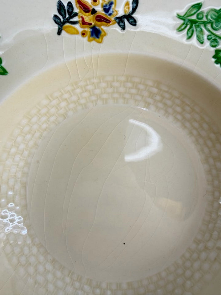ROYAL DOULTON Yellow & Green 7 Piece Dinnerware Setting for 4