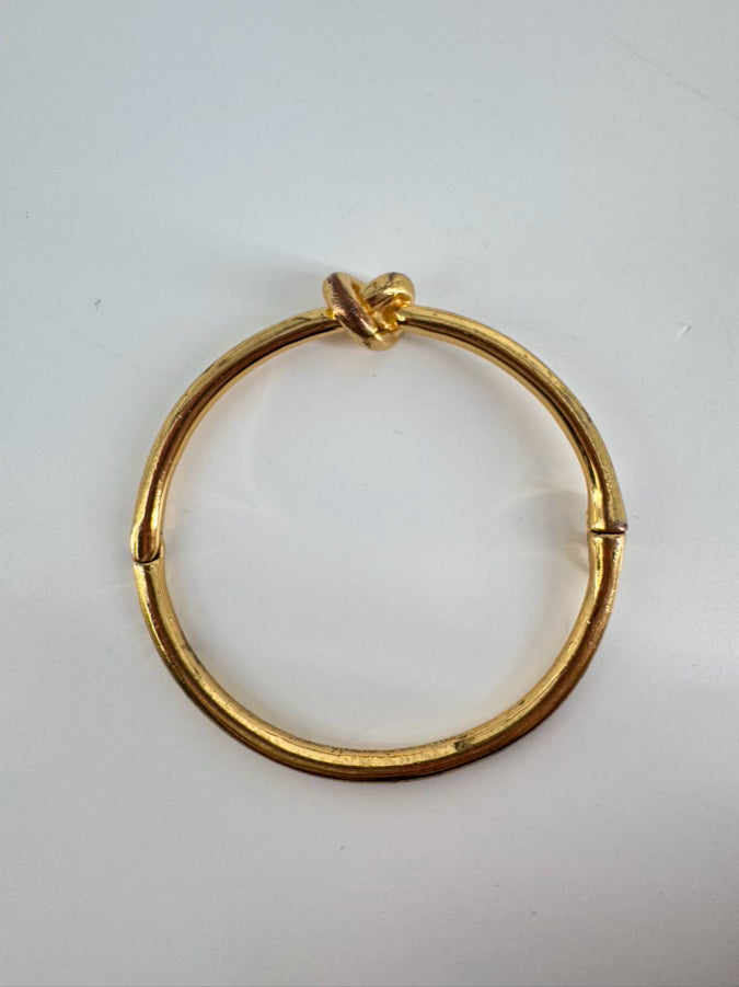 KATES SPADE Gold Tone Knot Bangle Bracelet