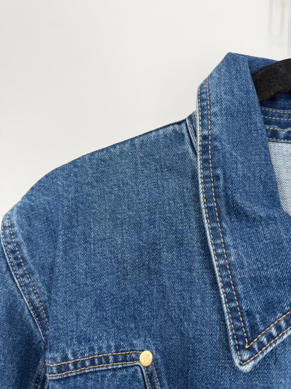 CULT X GAP Wmn's Size M Blue Denim Zipper Detail Dress