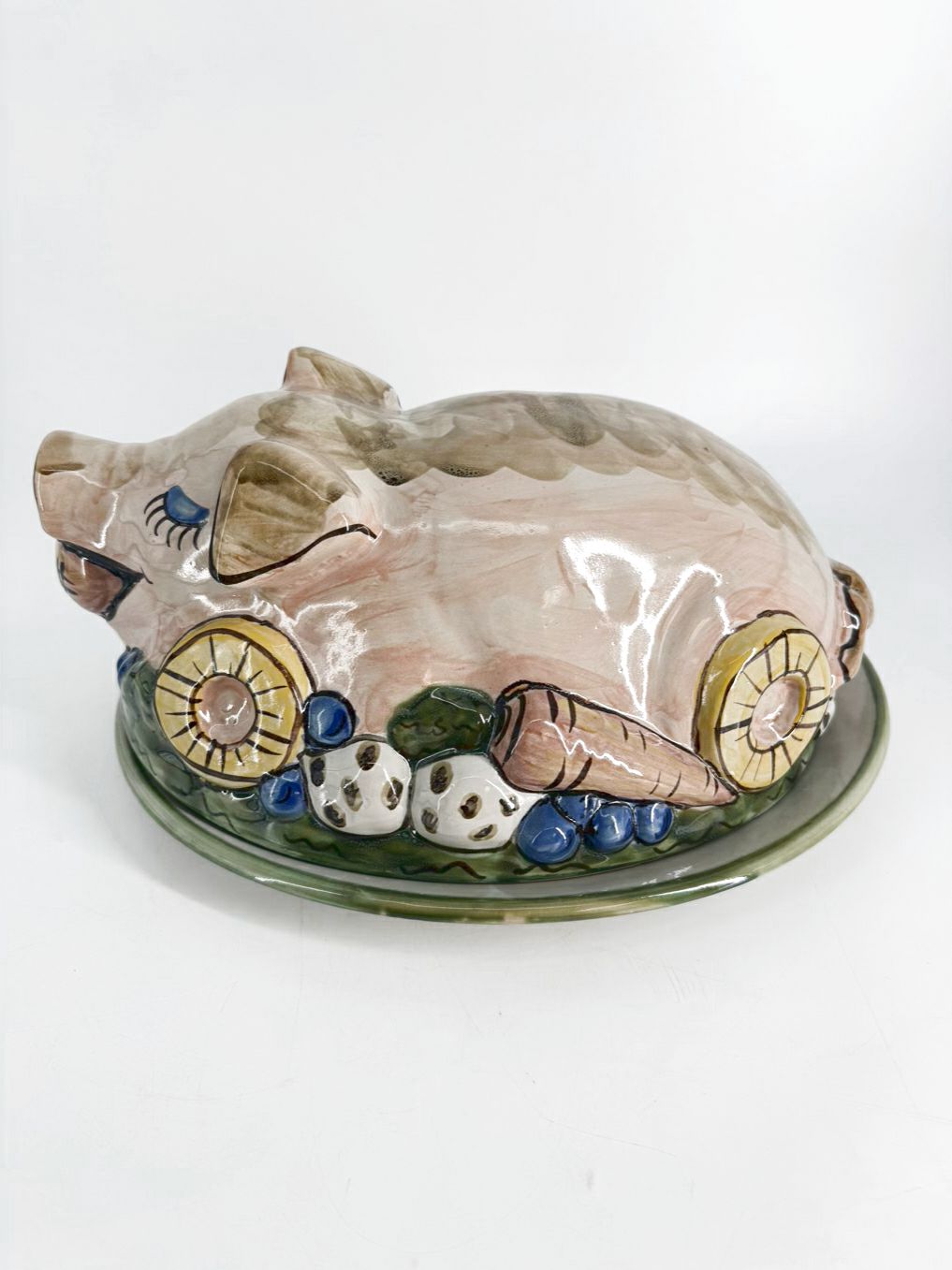 LOUISVILLE STONEWARE Large Pig Covered Serving Platter