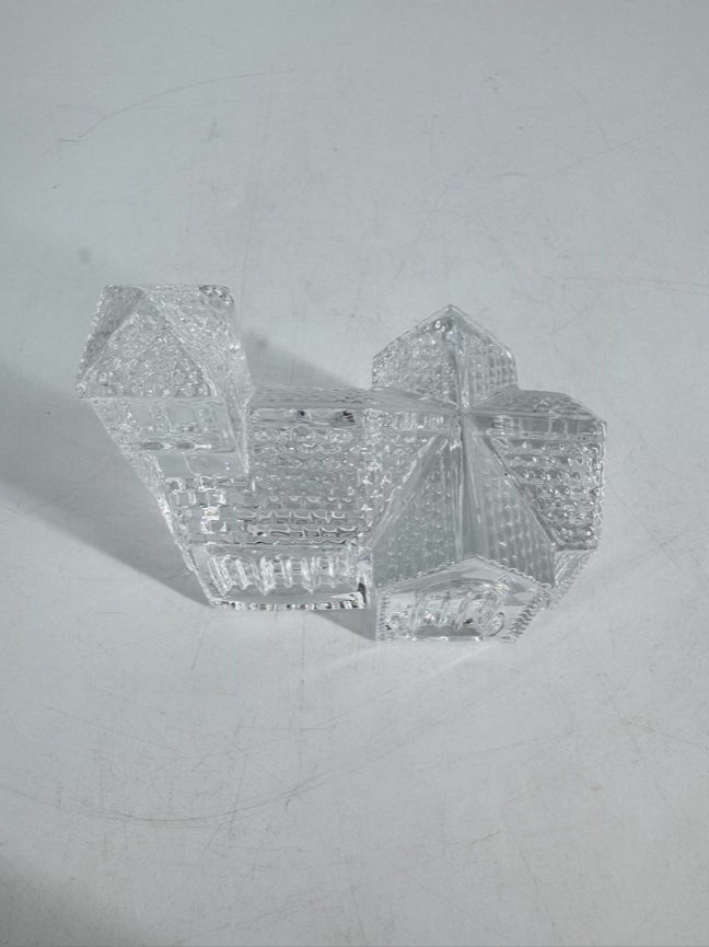 WATERFORD Clear Crystal Church Figurine