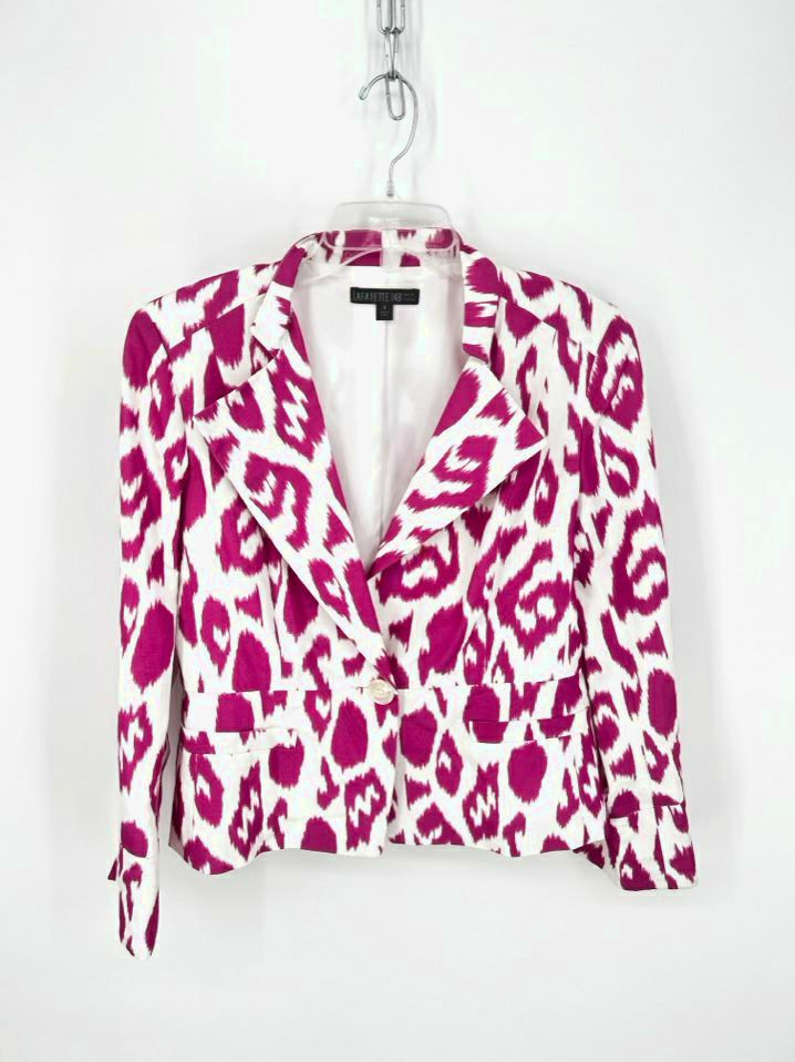 LAFAYETTE 148 Size 8 Fuchsia & White Blazer
