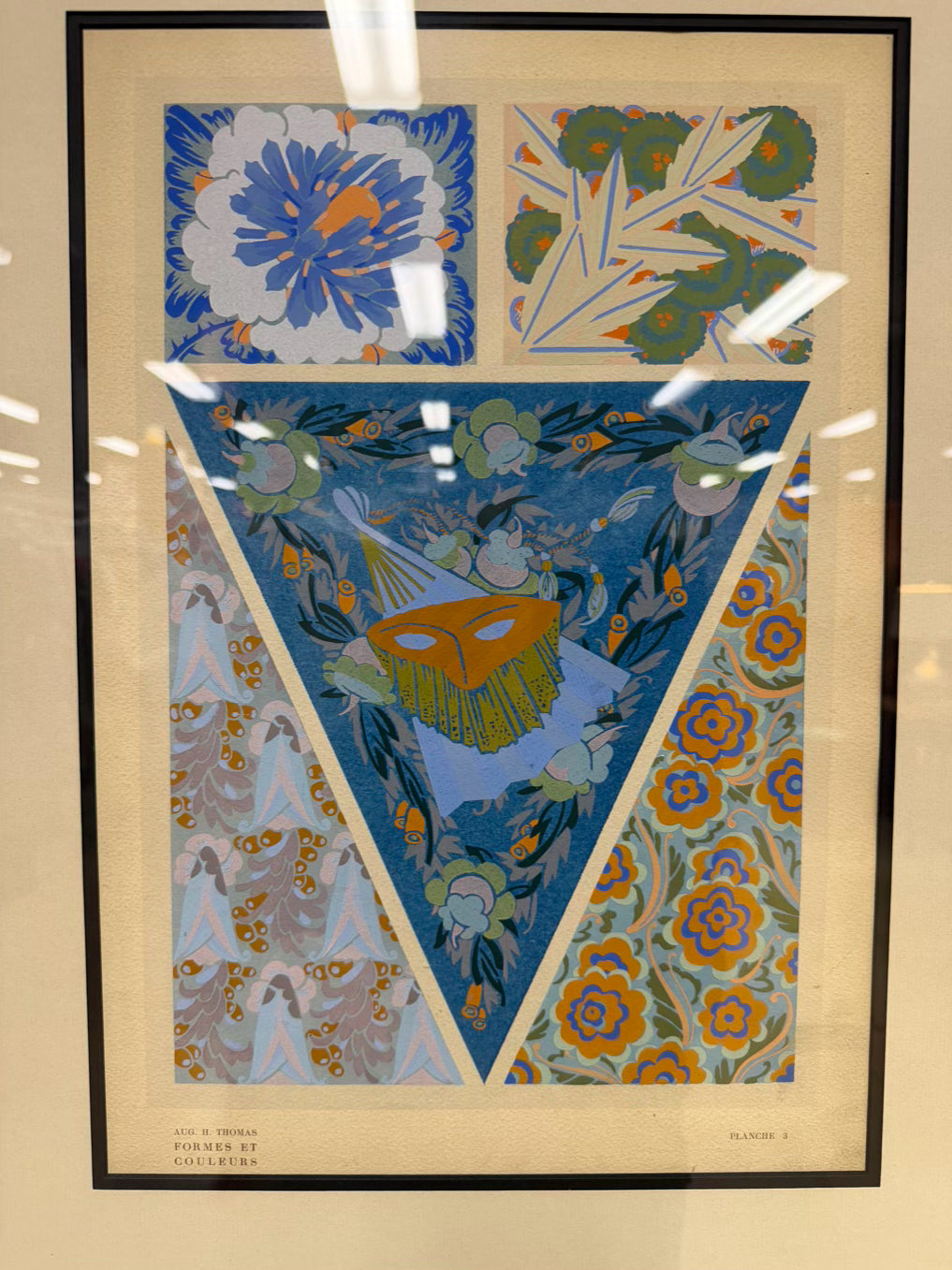 Formes Et Couleurs Pair Of Paintings In Black Frames