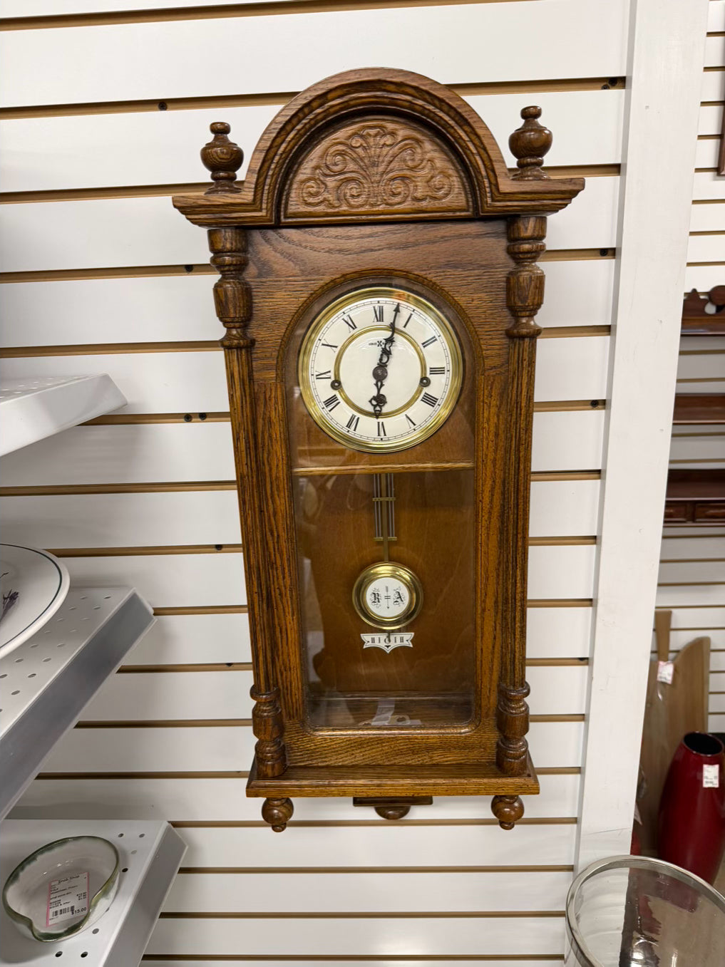 HOWARD MILLER Medium Oak Wall Clock