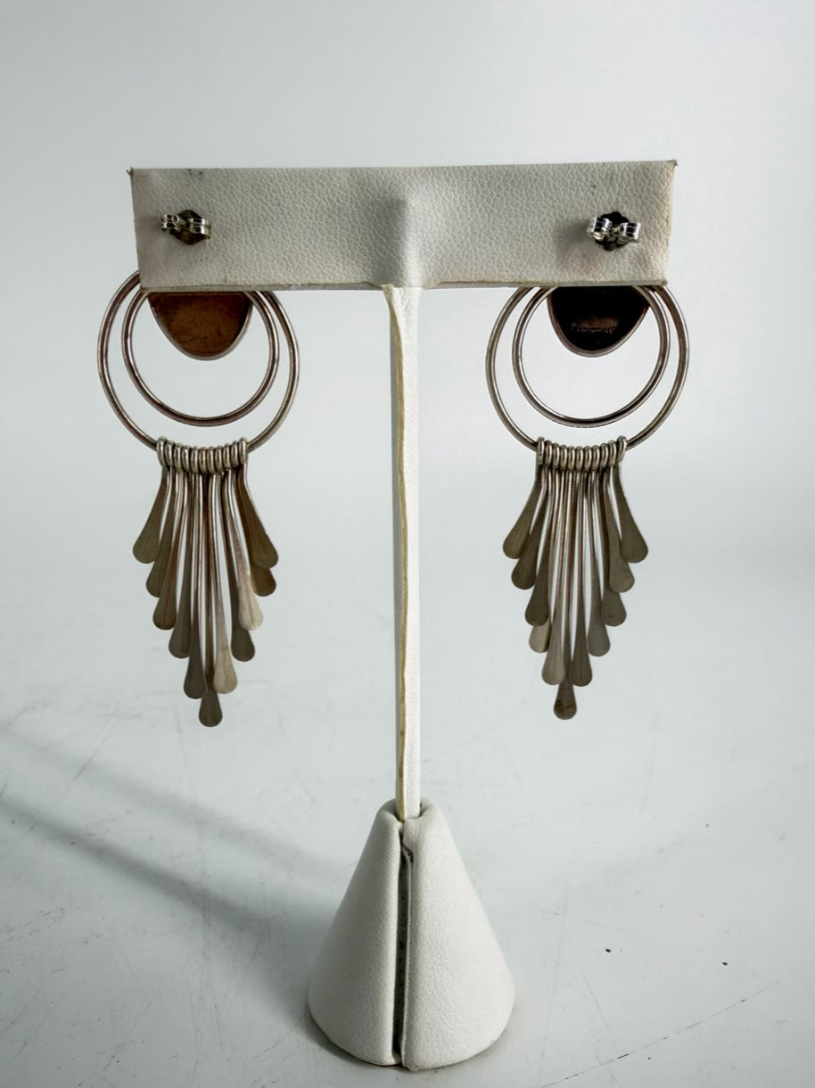 STERLING SILVER Turquoise Dangle Earrings