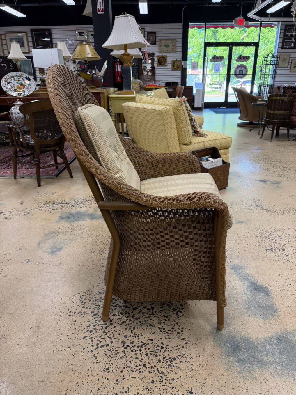 LOYD LOOM Carmel Wicker Pair Of Outdoor Chairs w/ Cushions