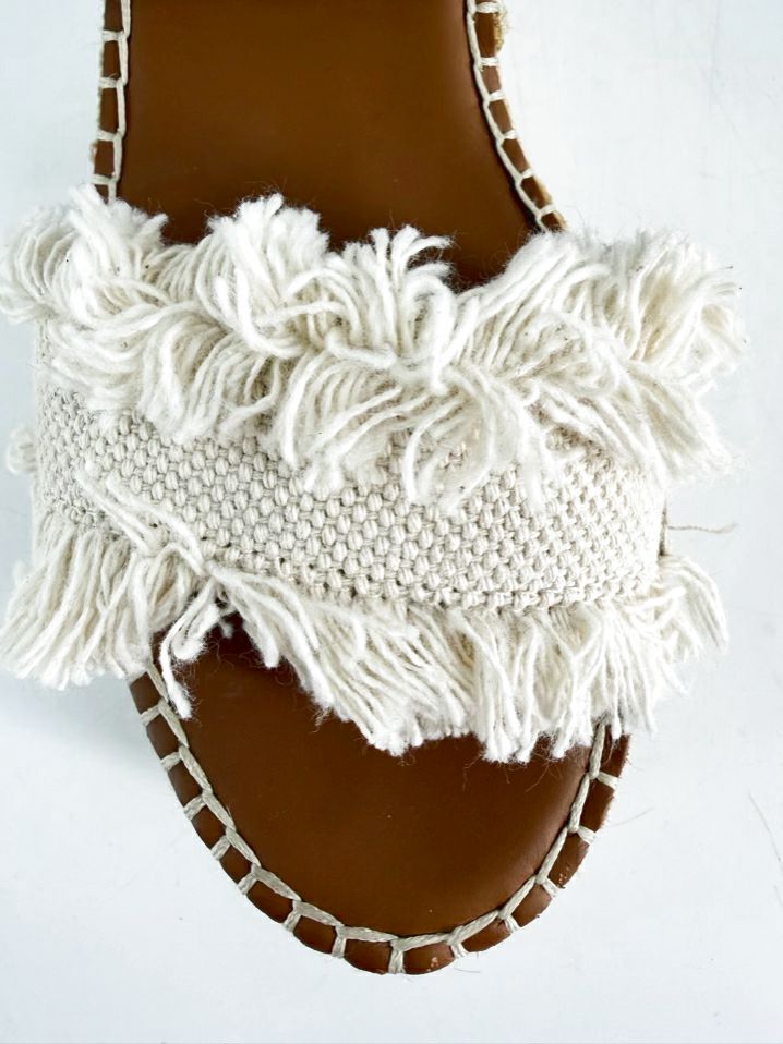 SEE BY CHLOE Size 39 Chestnut & Cream Wedge