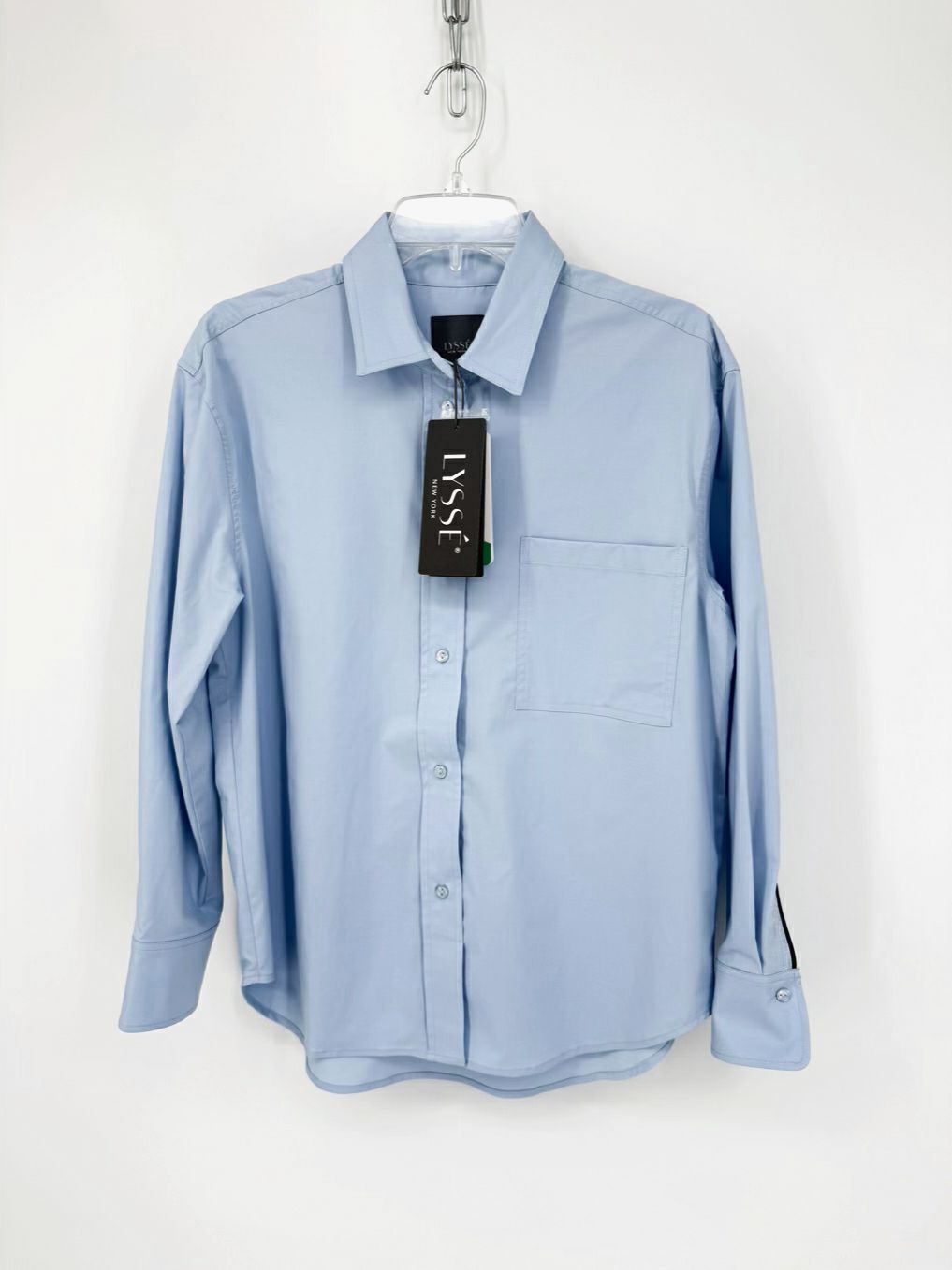 LYSSE Size M Powder Blue Blouse NWT